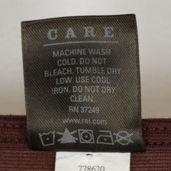 REI Women's Extra Small Burgundy V-Neck Cap Sleeve Knit Knee Length Dress - Picture 7 of 7